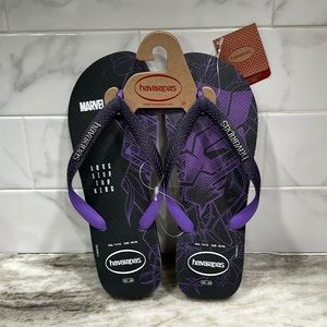 Marvel Black Panther Premium Havaianas Flip Flops Mens Size 11/12 NEW W/ TAGS
